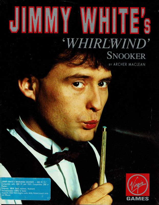 Jimmy White's 'Whirlwind' Snooker box art for Sega Mega Drive